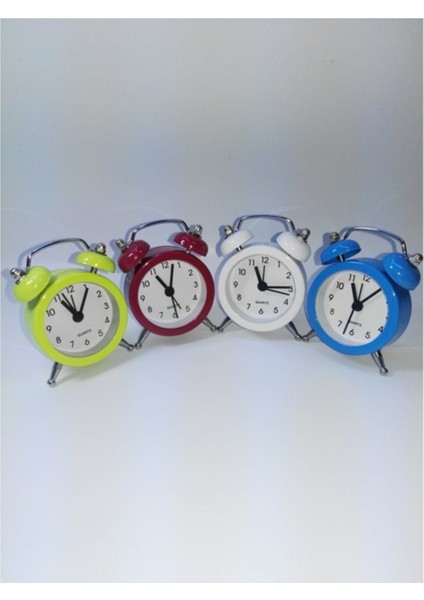 Şık Mini Çalar Masa Saati, Beyaz, Ergonomik ve Kullanışlı Tasarım