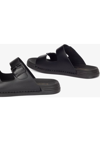 Lüks Vegetal Deri Erkek Terlik - 1002 Siyah KK510 indirimleri
