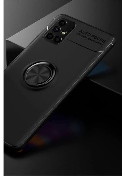 Samsung Galaxy M51 Kılıf Range Yüzüklü Silikon - Siyah fiyatları