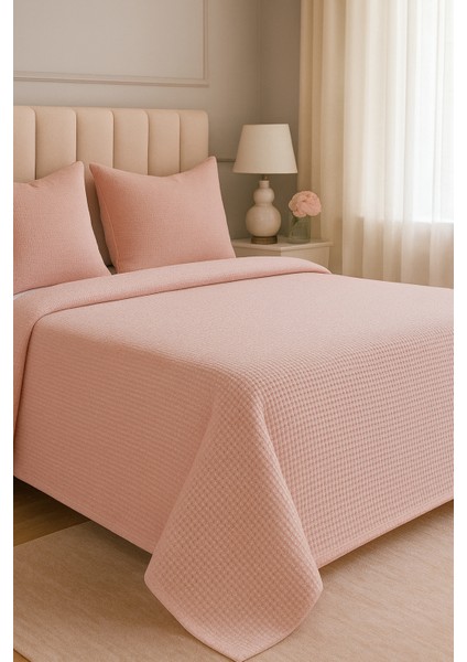 Renkli Gofret Desen Çift Kişilik Pike Yatak Örtüsü Otel Pike 200 x 230 cm fiyatları
