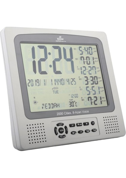 Şık ve Güçlü Ezan Okuyan Saat, Masaüstü ve Duvar Modeli, Modern Tasarım