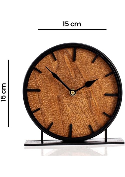 15X15 cm Çok Renkli Iki Kat Ahşap Saat Dekorasyonu