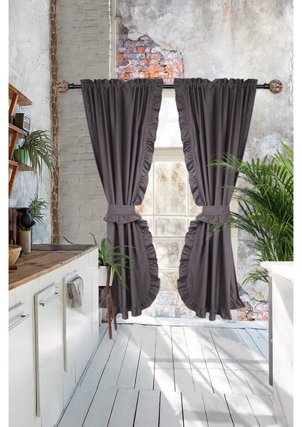 Poli Perde Çift Kanat Dikey Fırfırlı fiyatları