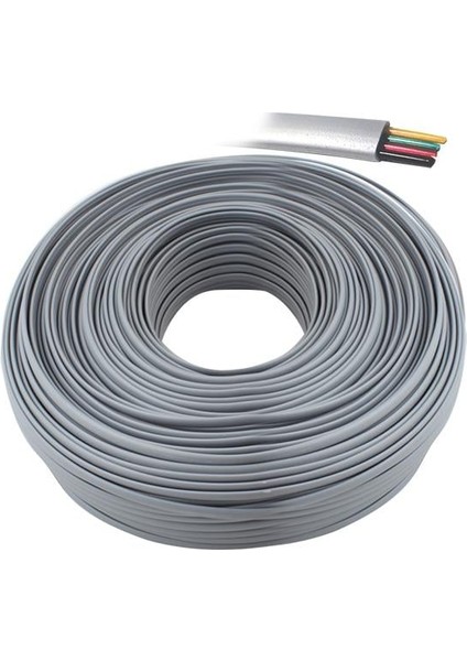 Telefon Hat Kablosu 4'lü Flat Köken 100 Metre Slim Kablo