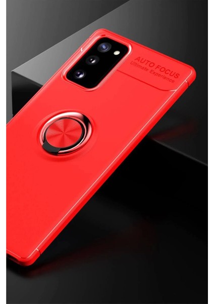 Samsung Galaxy Note 20 Kılıf Range Yüzüklü Silikon - Kırmızı fiyatları