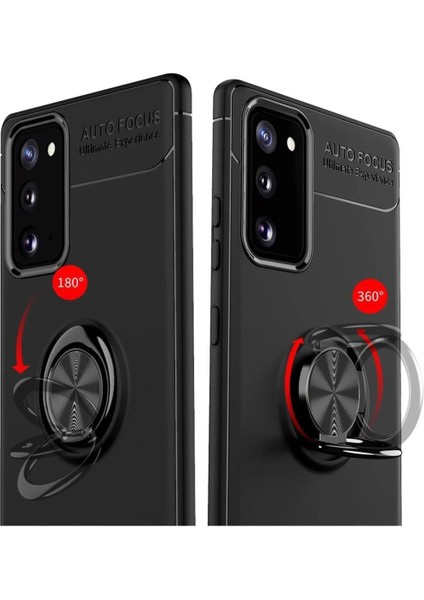 Samsung Galaxy Note 20 Kılıf Range Yüzüklü Silikon - Kırmızı modelleri