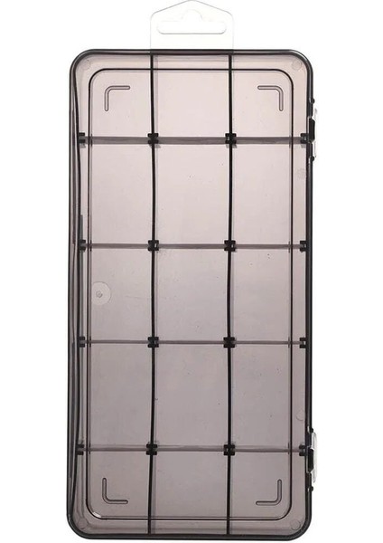 15 Bölmeli Kapaklı Ayarlanabilir Takı Organizer, Siyah fırsatları