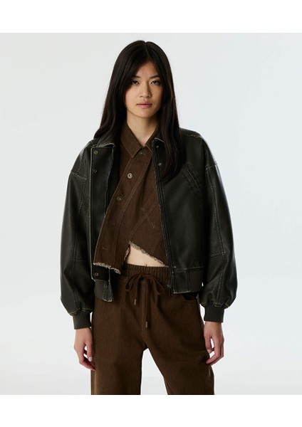 Deri Görünümlü Bomber Mont TW6250012028074 modelleri