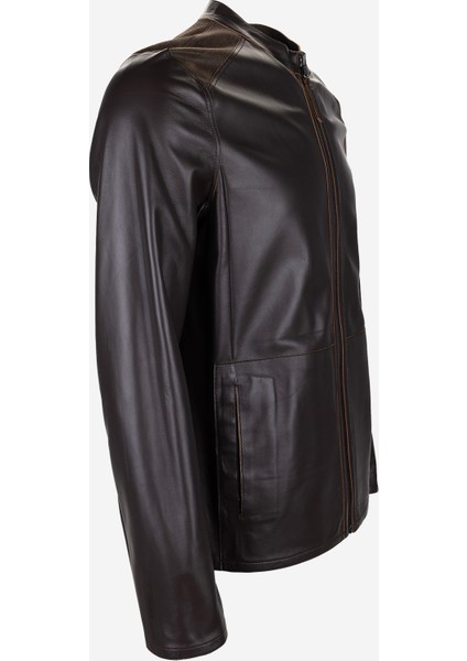 Erkek Hakiki Deri Kahverengi Deri Mont 1000 032 Erk Derımont Y25 Kahve Dokme fiyatları