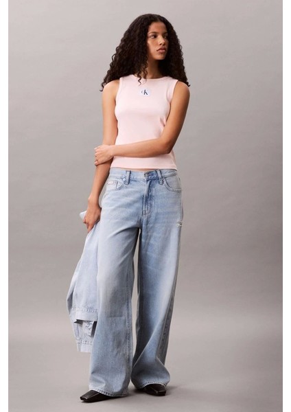 Kadın Etiketli Pamuklu Fitilli Pembe Bluz LV047C201G-VI7