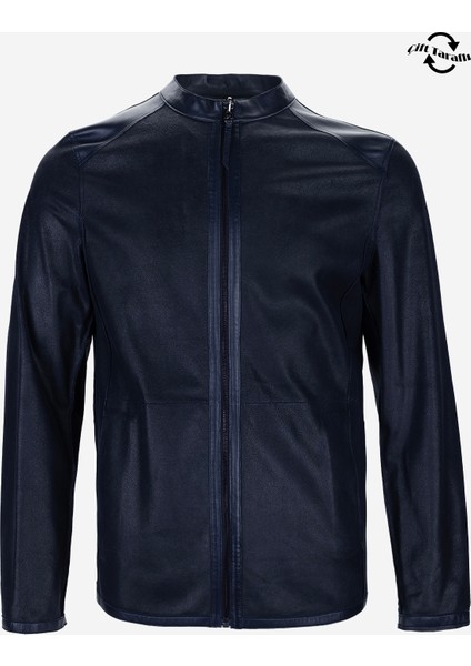 Erkek Hakiki Deri Lacivert Deri Mont 1000 032 Erk Derımont Y25 Lacı Dokme indirimleri