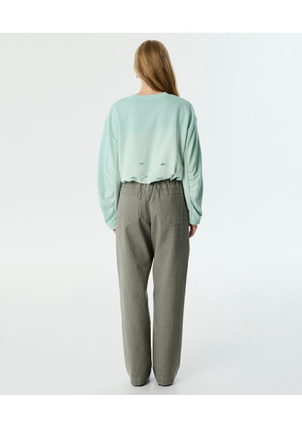 Eskitme Efektli Sweatshırt TW6250091015013 fırsatları