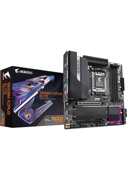 B650M Aorus Elıte Soket Am5 Ddr5 8000MHZ (Oc) Matx Gaming (Oyuncu) Anakart