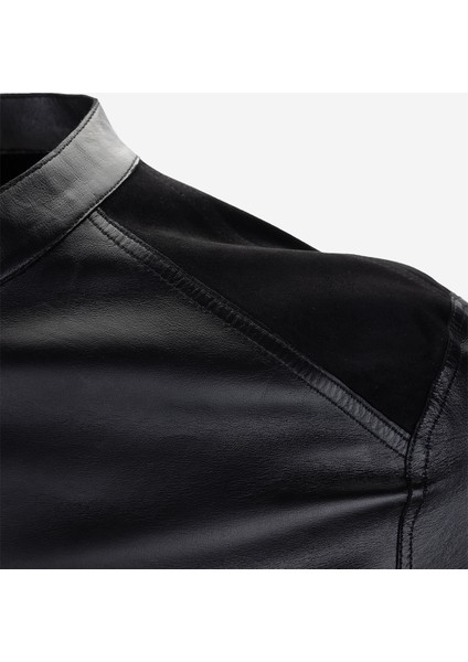 Erkek Hakiki Deri Siyah Süet Deri Mont 1000 032 Erk Derımont Y25 Sıyah Suet modelleri