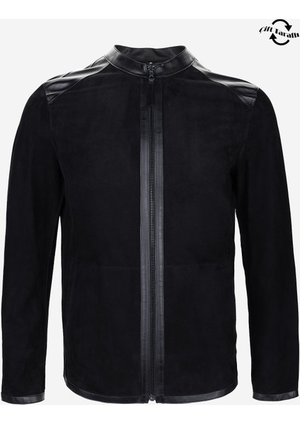 Erkek Hakiki Deri Siyah Süet Deri Mont 1000 032 Erk Derımont Y25 Sıyah Suet indirimleri