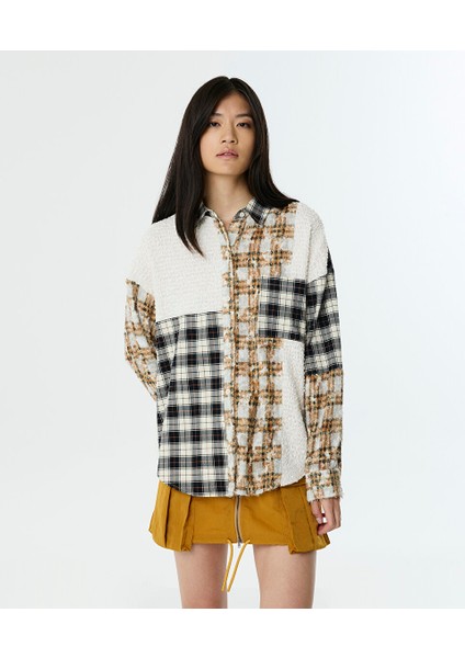 Dokulu Kumaş Mıx Gömlek TW6250025045018