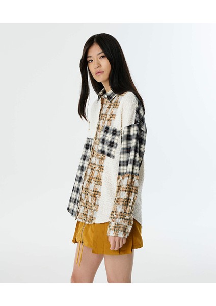 Dokulu Kumaş Mıx Gömlek TW6250025045018 fiyatları