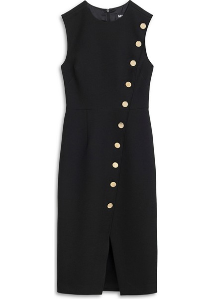 Diyagonal Metal Aksesuarlı Elbise IW6250002098001 indirimleri