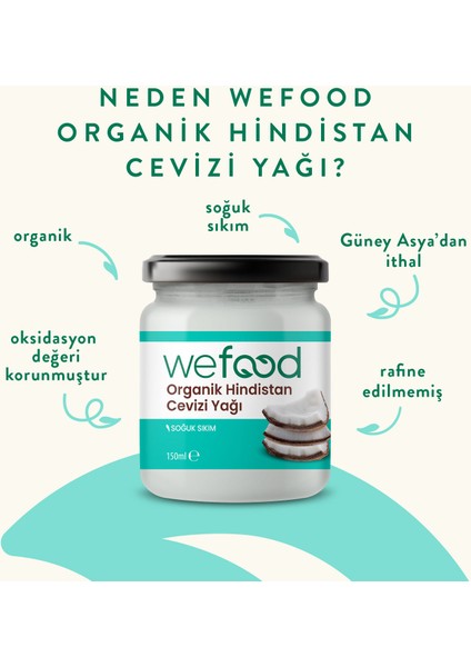 Organik Hindistan Cevizi Yağı 150 ml (Soğuk Sıkım) 8681749104451 fiyatları