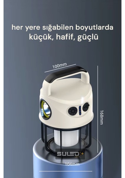 Light Pro2 Işıldak Profesyonel Kamp Lambası ve Fener Şarjlı USB Powerbank Özellikli modelleri