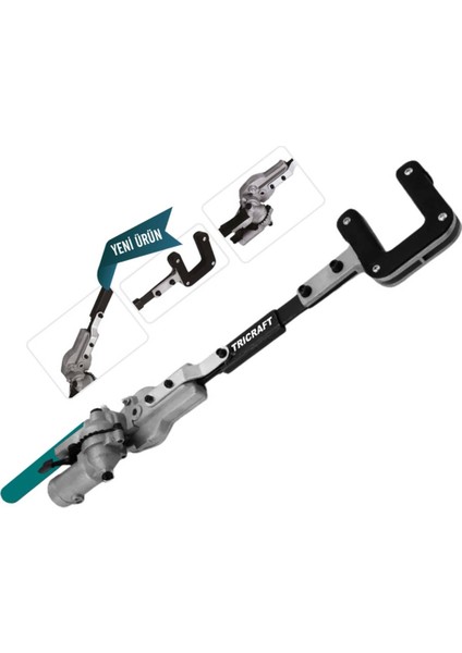 MES7097 C Tip Silkeleme Aparatı – Zeytin, Fındık, Ceviz İçin, 28 mm Boru Çaplı, 9 Freze Dişli, 44 mm Çene Genişliği, 55 cm Boy