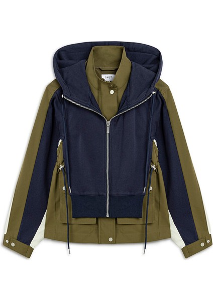Çift Parça Görünüm Colorblock Mont TW6250012067022 indirimleri