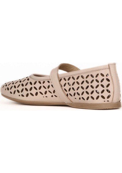 Pembe Deri Kadın Düz Babet 01WE1701 01WE1701 fırsatları