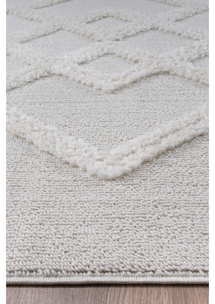 Mılan Krem Yumuşak Bukleli ve Havlı Iskandinav Makine Dokuma Halı Oturma Odası Salon Mutfak Antre indirimleri