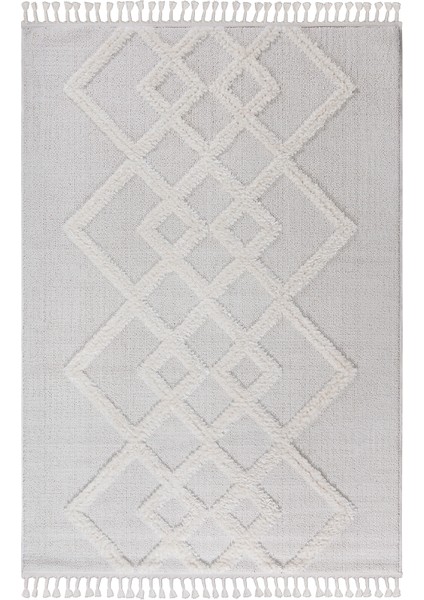 Mılan Krem Yumuşak Bukleli ve Havlı Iskandinav Makine Dokuma Halı Oturma Odası Salon Mutfak Antre