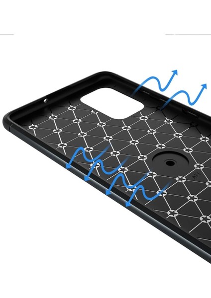 Samsung Galaxy M31S Kılıf Range Yüzüklü Silikon - Siyah-Mavi indirimleri