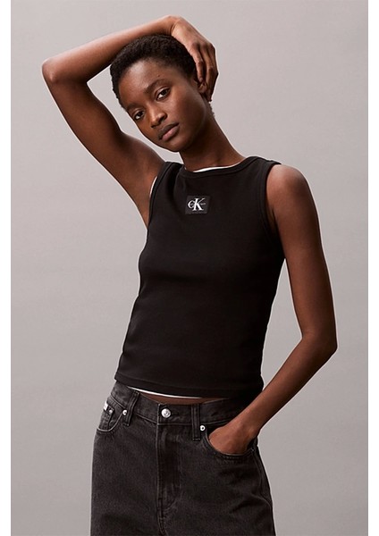 Kadın Etiketli Pamuklu Fitilli Siyah Bluz LV047C201G-UB1 fiyatları