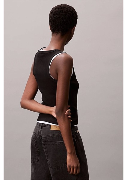 Kadın Etiketli Pamuklu Fitilli Siyah Bluz LV047C201G-UB1 modelleri