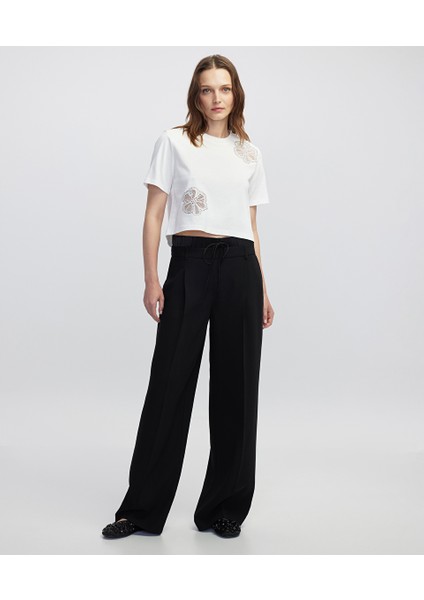 Saten Mix Wide Leg Fit Pantolon IW6250003108001