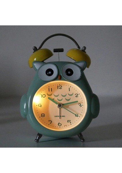 Yeşil Dekoratif Masa Üstü Baykuş Çalar Saat, Şık ve Kullanışlı Tasarım