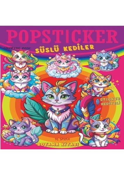 Süslü Köpekler Boyama Kitabı Pop