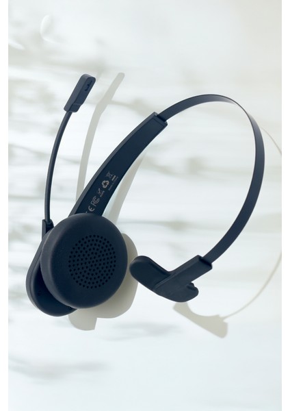 Bluetooth Kablosuz Kulaklık Mikrofon Set - Call Center / Ofis Tipi / Gürültü Engelleme / Tuşlu Mute