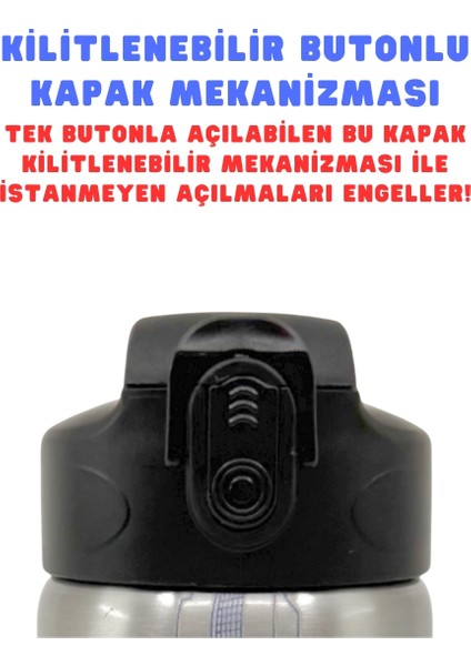 600ML Superman Lisanslı Pipetli Kilitlenebilir Kapak Paslanmaz Çelik Termos Matara modelleri