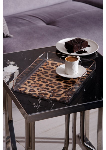 Wild Leopard Pleksi Tepsi M - 31X23 cm modelleri