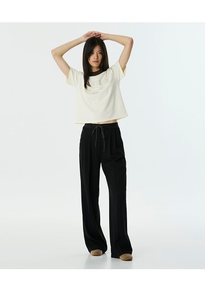 Ince Kordonlu Pileli Pantolon TW6250003085001