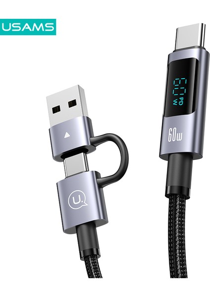 SJ736 60W Hızlı Şarj Çoklu Çıkışlı Kablo – Dijital Göstergeli modelleri