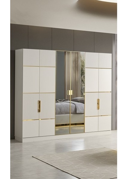 Basel Mdf 6 Kapaklı Dolap