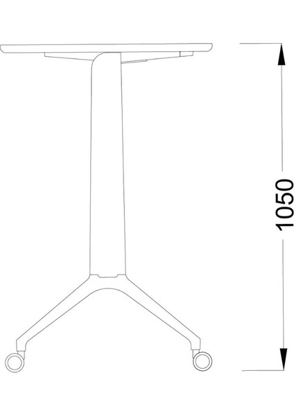 Louis Yüksek Çalışma Masası - Katlanır - 105 cm