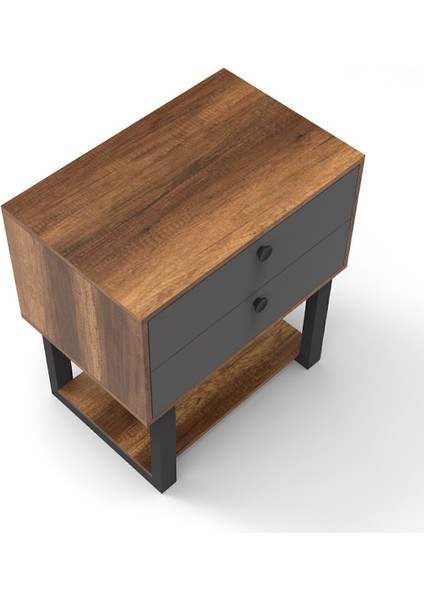 Meva C Ofis 2 Çekmeceli Keson Metal Ayaklı Barok-Antrasit MEV03-BA modelleri