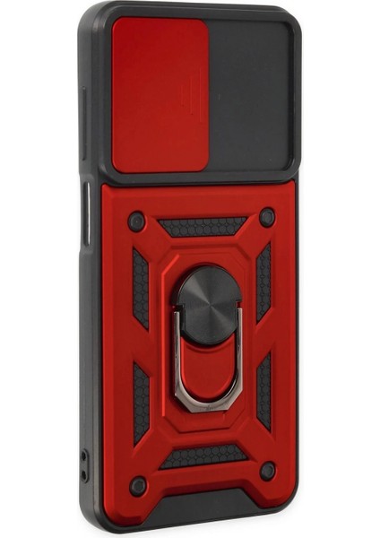 Samsung Galaxy M13 Kılıf Pars Lens Yüzüklü Silikon - Kırmızı fiyatları