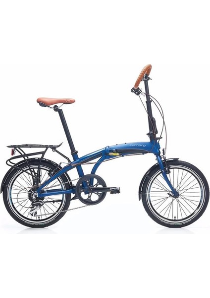 Flexı Comfort Katlanır Bisiklet 320H V 20 Jant 8 Vites Mat Navy Mavi Parlak Siyah Bakır Mavi
