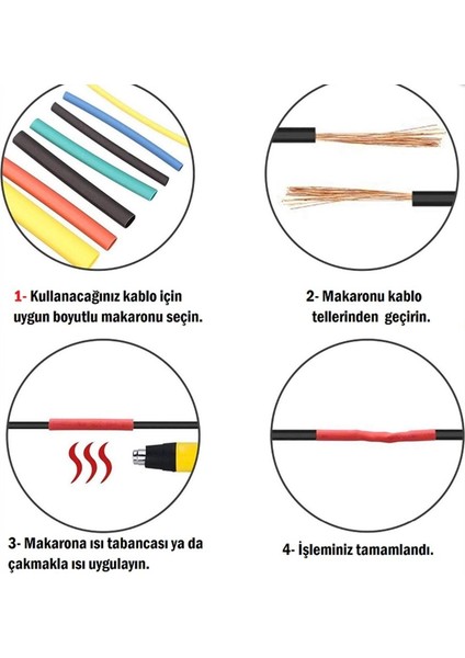 530 Parça Kutulu Isı Ile Daralan Makaron Seti modelleri