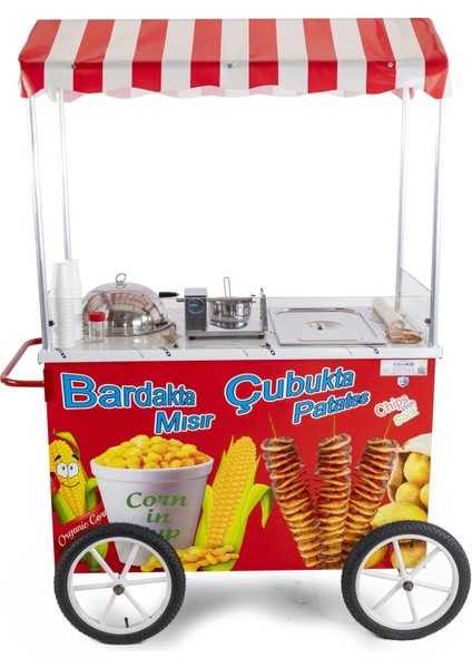 Bardakta Mısır ve Çubukta Patates Arabası 60/120 Elektrikli