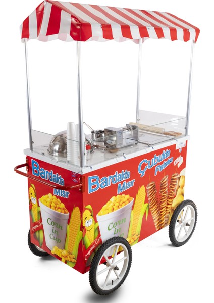 Bardakta Mısır ve Çubukta Patates Arabası 60/120 Elektrikli modelleri