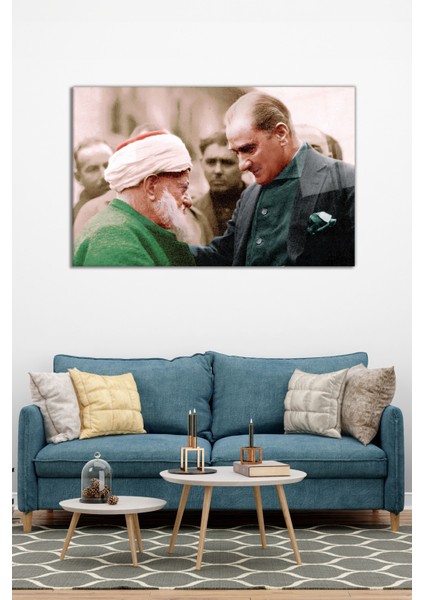 Halk ve Atatürk Cam Tablo, Modern Ev ve Ofis Dekoru, Hediyelik Duvar Dekorasyonu, Kırılmaz Cam modelleri