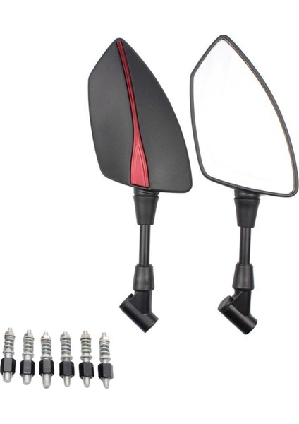 Motosiklet Üniversal 10MM 8mm Dikiz Aynası Yan Ayna Kırmızı (Yurt Dışından) indirimleri
